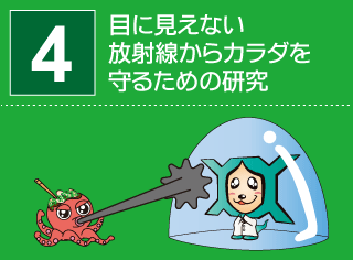 研究番号４：目に見えない放射線からカラダを守るための研究