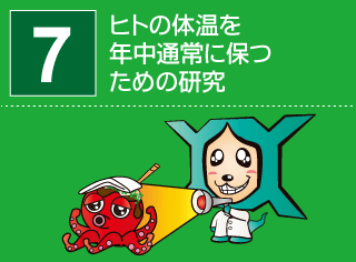 研究番号７：ヒトの体温を年中通常に保つための研究